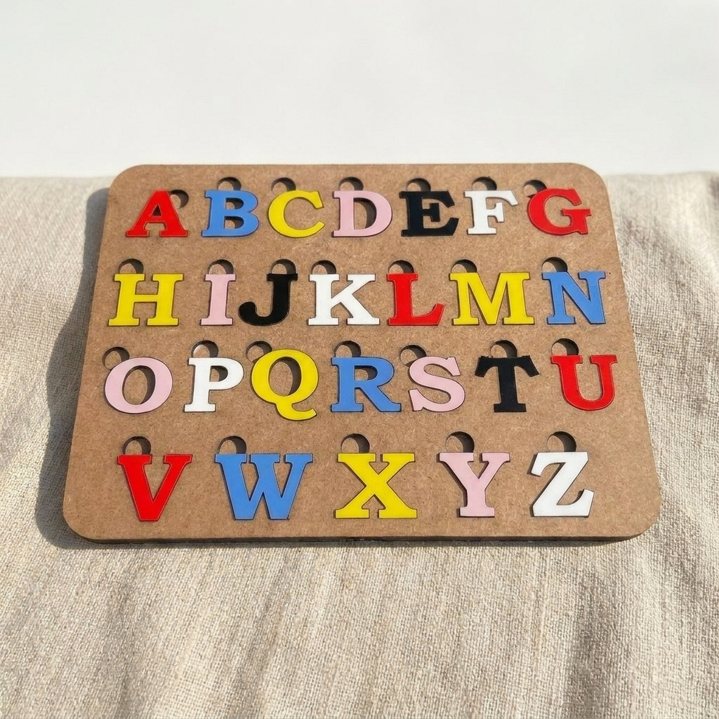 Alphabet and Numbers Learning Board | Educational Montessori Toy - Uncharted Laser