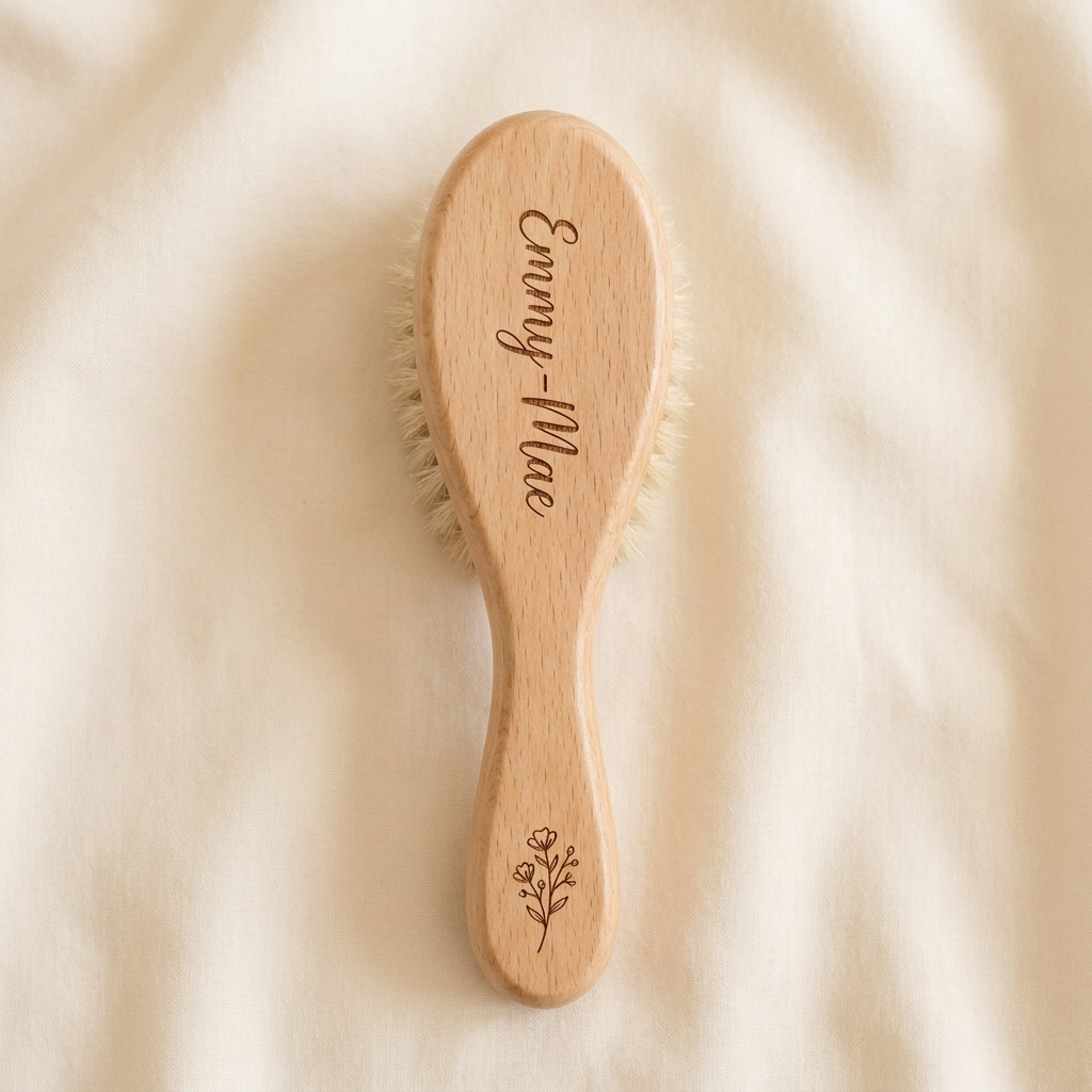 Personalised Wooden Baby Brush
